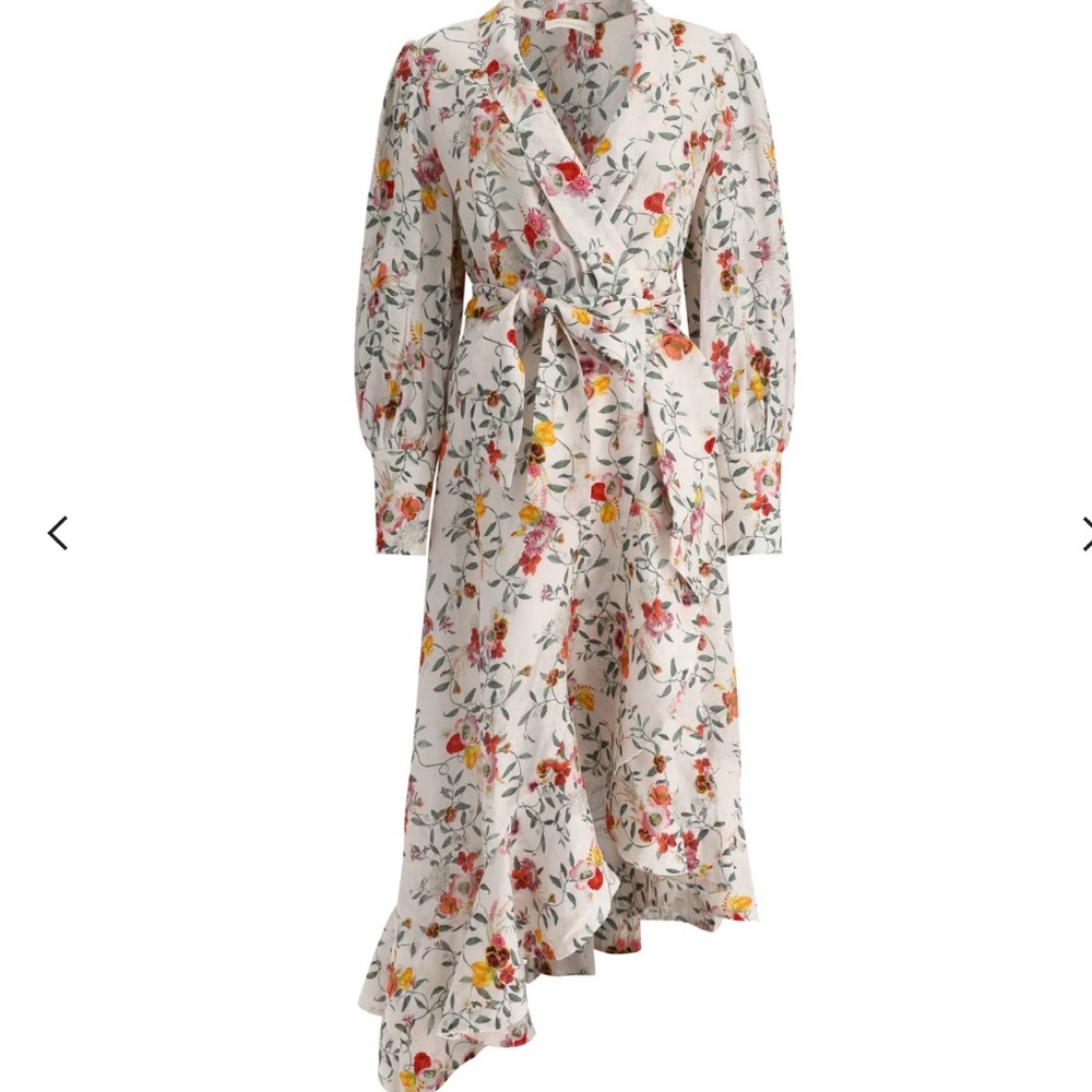 ZIMMERMANN Floral Printed Assymetric Dress